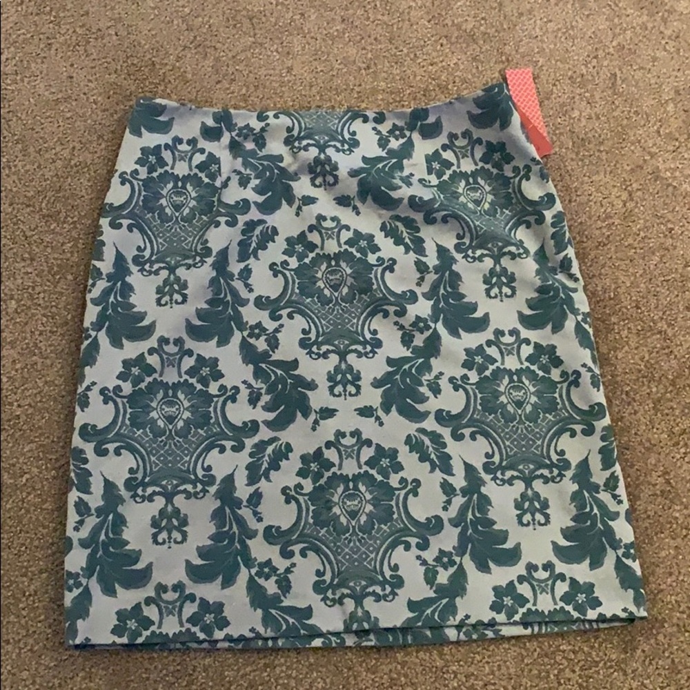 Blue gray flock skirt